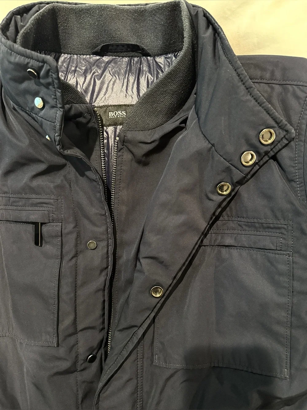 Hugo Boss Calico Men's Military Field Jacket in Dark Navy, 40R